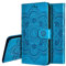 IMEIKONST LG G8 Hülle Mandala Embossed Premium Leder Flip Brieftasche Kartenfächern Holder Magnetic Ständer Schutzhülle Handyhülle für LG G8 ThinQ Mandala Blue LD