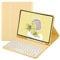 Disonbeir Keyboard Case for iPad Pro 11 inch (4th/3rd/2nd/1st Generation) 2022/2021/2020/2018 Cute Round Key Wireless Removable BT Color Keyboard Cover (Yellow)