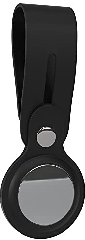 EAZY CASE - Anhänger für AirTracker Schlüsselanhänger Hülle Silikon Schwarz Schutzhülle Air Tracker Schlüsselanhänger Kratzfest Silikon Loop Silikonhülle Case Anhänger Kind, Katze, Hund