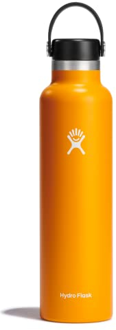 HYDRO FLASK - Water Bottle 709 ml (24 oz) - Vacuum Insulated Stainless Steel Water Bottle with Leak Proof Flex Cap and Powder Coat - BPA-Free - Standard Mouth - Starfish