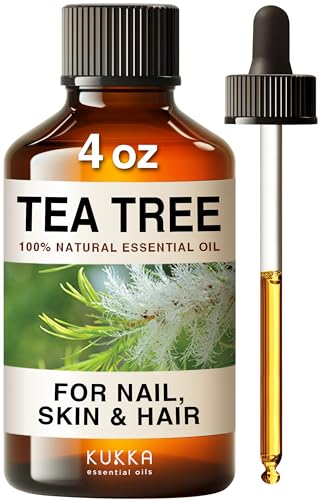 KUKKA essential oils 100% Pure & Natural Tea Tree Oil for Skin, Hair, Toenails, Aromatherapy, & Soap Making Scent (4 fl oz/118 ml)