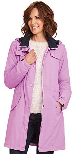 Chums Ladies Fleece Lined Waterproof Fabric Jacket 36 Inches Dusky Lavender 20