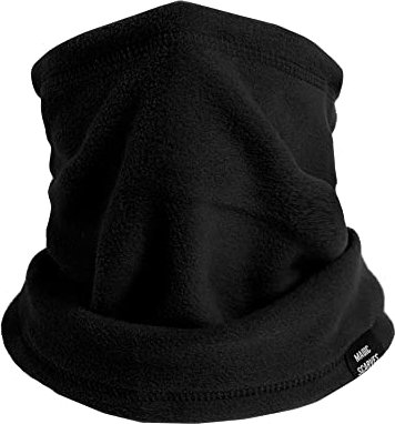 Magic Scarves Black Fleece Snood Unisex Multifunctional Polar Neck Warmer Scarf for Outdoors Work Sport Ski Wear Mask