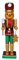 URMAGIC Traditional Wooden Nutcracker, 35 x 10cm Christmas Figure Holding Gingerbread Man and Drum, Soldier Puppet Toy, Handmade Statue, Xmas Ornaments