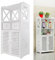 AUTOFU Bathroom Waterproof Cabinet, Floor Standing Storage Cabinet, White Organizer Shelves, 90cm Height Home Storage Shelf for Bedroom Kitchen Living Room Hallway