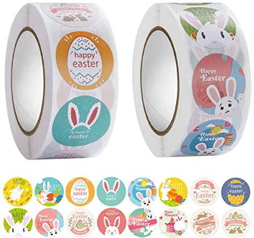 1000 pcs, Osterdekorationsaufkleber, Frohe Ostern Aufkleber, Hasenaufkleber, Aufkleber Ostern, Für Kinder, Schullehrer, Party Favors Geschenken, Kunsthandwerk Oder Geschenkverpackungen, Ostergeschenk