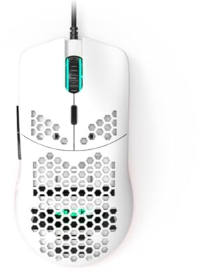 XZXWZX RGB Gaming Mouse con Cable, Honeycomb Shell Design Ultraligero 11 RGB retroiluminado 7200 dpi, 6 Botones programables, Cable Receptor de 1,5 m, USB Gaming MAU para PC/Mac/Laptop, Blanco