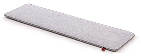 CanadianCat Company | Katzen Fensterliege Filzmatte für Fensterbänke, gepolsterte Fensterbankauflage | hellgrau | Größe L - ca. 90 x 28 cm
