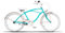Plumbike Rider Go Girl Turquise Fahrrad - Stadtrad mit 26 Räder - Stadtfahrrad 7-Gang-Version - Großer Weicher Fahrradsattel - 155-190 cm - Urbanes Fahrrad - Türkis - 39x188x115cm