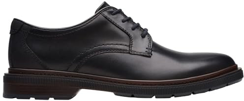 Clarks Burchill Derby, Uomo, Pelle Nera, 43 EU