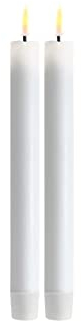 ReWu Deluxe Homeart Stabkerze 2 Stück 24 cm - Weiß