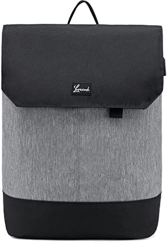 LOVEVOOK Laptop Backpack Womens, 15.6 Inch Laptop Bags for Women Waterproof Laptop Rucksack Bag with USB Port, Travel Business College Work School Bag, Black Grey