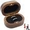 JUZICHEN Walnuss Ring Box, Kleine Ringschatulle, Schmuckkästen für Ring, Verlobungsring Box Walnuss, Holz Ring Box, Geeignet für Heiratsanträge, Verlobungen, Hochzeiten, Urlaubszeremonien (E)