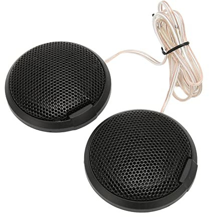 Mrisata Auto-Lautsprecher-Paar, Auto-Mini-Kuppel-Hochtöner, 20 W, 105 DB, Runder Lautsprecher, Zum Aufkleben, Unterputzmontage, Universelles Zubehör