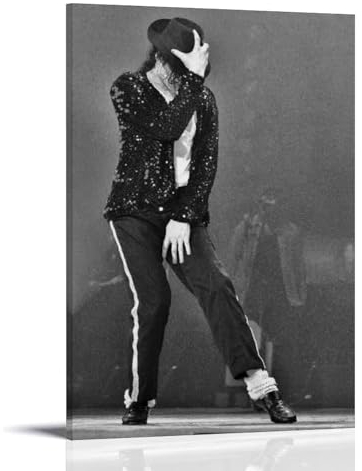 INEOUT Moon Walk King of Pop Michael Jackson Poster Dekorative Malerei Leinwand Wandkunst Wohnzimmer Poster Schlafzimmer Malerei,Wandkunst Bilddruck Moderne Familienzimmer Dekor 16x24inch(40x60cm)