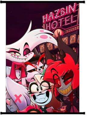 Zhongkaihua Hazbin Hotel-Anime-Poster, Rolle, Luzifer Morningstar Adam der Exorzist, Malerei, Bild, Aufhänger, Poster, Kunst, Wandkunst, ästhetische Schlafzimmerdekoration, Leinwand, 40 x 60 cm