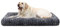 KSIIA Hundebett Grosse Hunde, Waschbar Hundekissen flauschig, Hundematte für große, mittelgroße Hunde, rutschfeste Unterseite, atmungsaktiv, Haustierbett Hundematratze Dunkelgrau 91x68cm