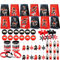 Beneony 72 STK. Ninja Party Mitgebsel Kindergeburtstag Jungen Ninja Hüpfbälle Geschenketüte Silikon Armbänder Fingerschleuder Schlüsselanhänger Give Aways Kindergeburtstag für Kinder