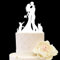 iEventStar Braut und Bräutigam Hochzeitstorte Topper Hochzeitsdekoration mit zwei Katzen Partydekorationen aus Acryl (Paar mit 2 Katzen, Weiß)