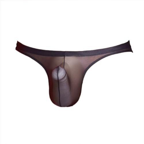 JPXJGT Men's Sexy Low Rise Underwear Thongs Party Clubwear Cosplay(Black,One Size)