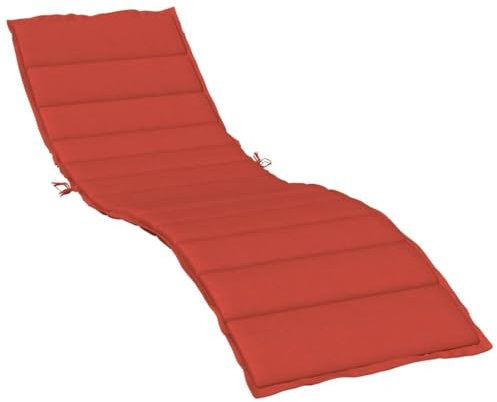 vidaXL Sonnenliegen-Auflage Melange Rot 200x60x4 cm Stoff