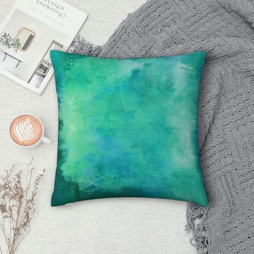 Kopfkissenbezug Home Dekoration,Waterur Blue und Green Aqua Teal Turquoise r,Pillowcase Super Weich Sofakissen für Wohnzimmer Sofa Bed,45x45cm