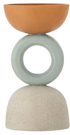 Bloomingville Loretta Teelichthalter, Orange, Polyresin, T9xH17 cm, 350 ml
