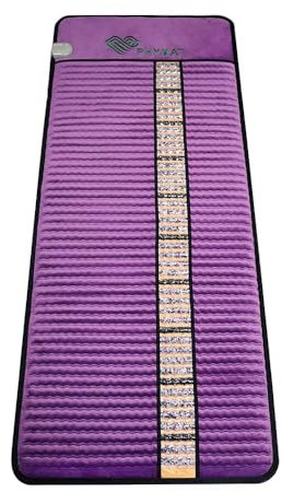 PHYMAT Far Infrared Heating Pad 59 x 24 Inches - Natural Amethyst Obsidian Infrared Heating Mat for Full Body Back Waist Joints, with Overheat Protection,Smart Control (59 x 24 Inches)