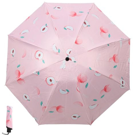 WESIEVYA Parapluie Pliable Anti-uv Compact Avec Motif Pêche Voyage La Pluie Soleil