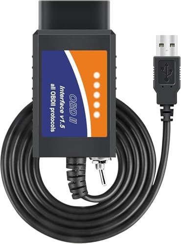 OBD2 Adapter - USB Scanner mit MS-CAN/HS-CAN Schalter - Professionelles OBDII Diagnose Scan Tool für Ford und Mazda V1.5