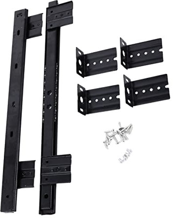 Gadpiparty Duty Drawer Runners Keyboard Tray Under Desk,1 Pair Keyboard Shelf Runners Adjustable Under Desk Computer Slides Track Keyboard Holder Under Desk for Typing in Home, Office Work