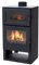 Forno a legna ALAZ K9M, nero, 9 kW, stufa con vano cottura, camino, stufa a legna permanente, stufa a legna, forni a capanna, forni in legno di Кaminfouer, Fireplace Wood