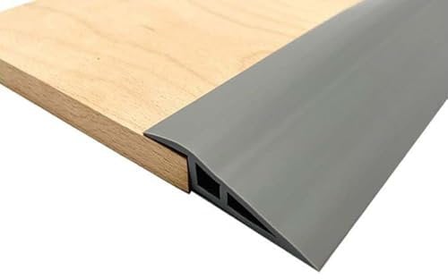 1M PVC Rubber Wheelchair Ramp Self Adhesive,Threshold Reducer,Door Floor Threshold Transition Strip,Butt Up Threshold-Moldings Trim for Doorways Carpet Floor Tile Edge(1cm,grey)