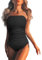Generisch Trägerloser Badeanzug für Damen, Bandeau-Badeanzug, Baywatch Jacke Damen Damen Badeanzug Lang