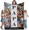 iDIY Coperta Papa Personalizzata con Foto e Scritta - Festa del Papa Idee Regalo - Plaid Personalizzato Festa del Papà - Regalo Personalizzato per Papa, Mamma e Bambini