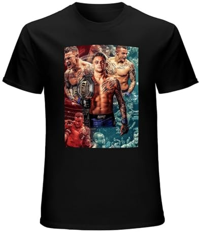 Dustin Poirier Men Black T-Shirt Print Unisex Cotton Tee Shirt M