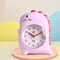 GBEVAUEIO Réveil Réveil Dinosaure for Enfants, décoration de Chambre Mignonne, Silencieux, rétro-éclairage Super Fort, Cadeaux for Enfants Reveille(Pink)