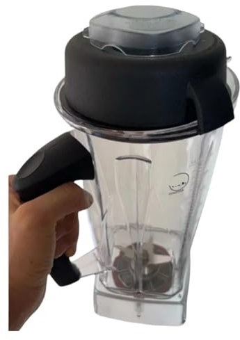 WVGFAUXA Vaso De Licuadora Transparente De 64 Onzas, Compatible con Vitamix 15856, Recipiente De Repuesto For Vaso De Licuadora