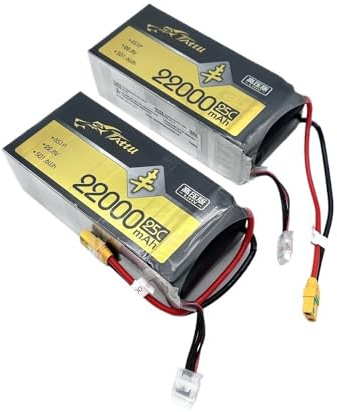 ZHXOZYF pour Tattu 22000mAh 6S 22.8V UAV HV Lipo pour Batterie 16000mAh 25C XT90S Plug spécial pour Protection Contre la Pression pour Grands Drones agricoles(16000mah XT90S Plug)