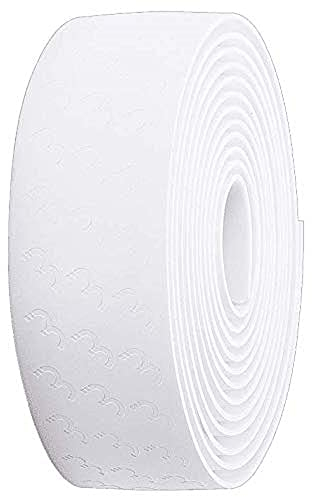 BBB CyclingUltraRibbonLenkerband|Fahrrad Handlebar Tape stoßfestes Mikrofasermaterial|Einschließlich Schutzband und Lenkerstopfen, 200 x 3 cm, Weiß