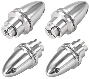 sourcing map 4 Stücke RC Flugzeug Spinner Propeller Adapter Saver für Welle Bürstenlos Motor (4mm Blende und 6mm Ausgangsachse)