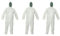 Bahob® 3 Pack Protective Disposable Overall Paper Boiler Suit Coveralls Protection Suit Elasticated hood, Cuffs and Ankles (3)