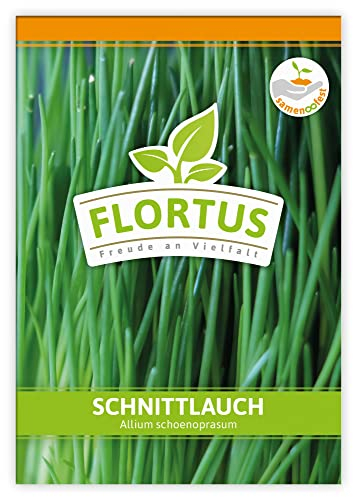 FLORTUS Schnittlauch | Kräutersamen | Schnittlauchsamen | Samen zur Anzucht für Garten, Balkon, Küche & Fensterbank