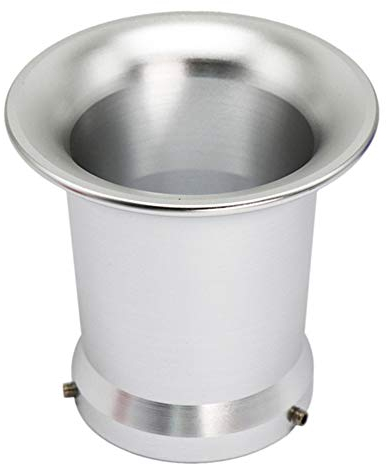 Motorrad Luftfilterbecher 50mm, CNC Aluminiumlegierung Luftfilter Ansaugtrichter Universal Modifikation Luftfilterbecher kompatibel mit PWK 21/24/26/28/30 mm Vergaser, Silber