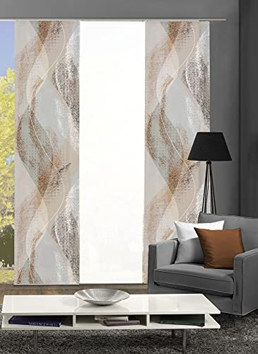 wohnfuehlidee 3er-Set Schiebevorhänge Amara Blickdicht, Höhe 245 cm, Kupfer