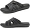KuaiLu Ciabatte Donna Ortopediche Moda Leggere Comode Supporto Arco Plantare Doccia Sandali Estive Spiaggia Piscina Aperte Mare Pantofole Antiscivolo Gomma Suole Scarpe Nero 41