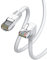 JUXINICE Cat6 Ethernet Cable Right Angle White 6FT, 90 Degree CAT 6 Ethernet Patch Cable RJ45 LAN Cable Gigabit Network Cable for PC, Router, Modem, Xbox, PS4, PS3 (Downward Angle 6feet)