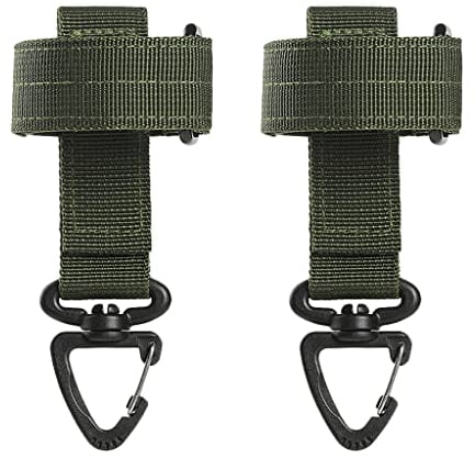 SM SunniMix 2pcs Handschuhhalter Strap Grabber Wandern Klettergurt Seil Kleiderbügel Haken Clip