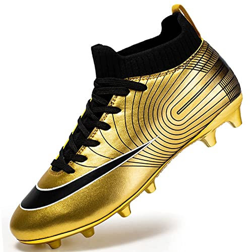 WOWEI Calzado de Fútbol Hombre Zapatillas de Fútbol para Hombre Niños Profesionales Botas de Fútbol Spike Aire Libre Atletismo Zapatos de Fútbol Tacos Fútbol Deporte (37EU)