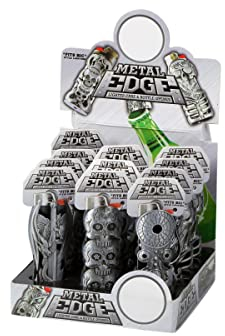 Metallhülle Skull antik Silber für Maxi Bic Fzg. mit Flaschenöffner - Verschiedene Auswahlmöglichkeiten (1)